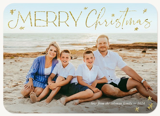 Sparkling Sentiment Personalized Holiday Cards