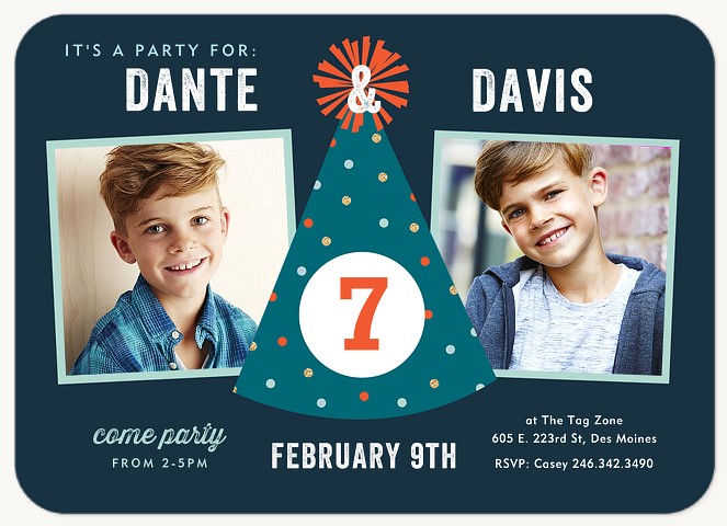 Life of the Party Kids Birthday Invitations