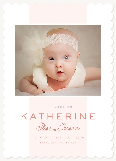 Uptown Elegance Girl Baby Announcements
