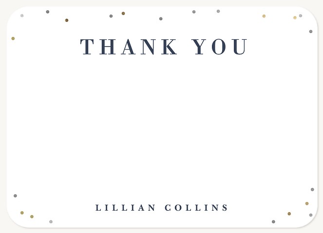 Scattered Dots Graduation Thank You Cards