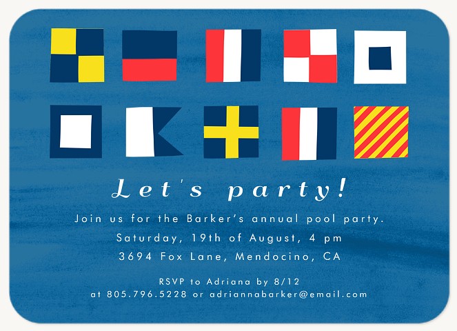 Flagged Celebration Party Invitations