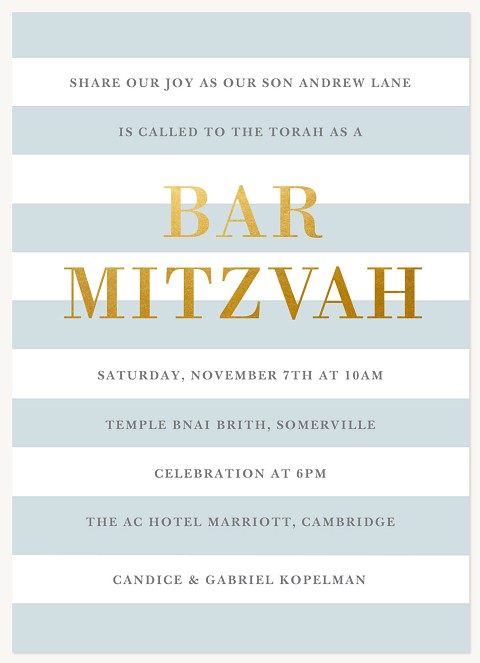 Charmed Shine Bar Mitzvah Invitations