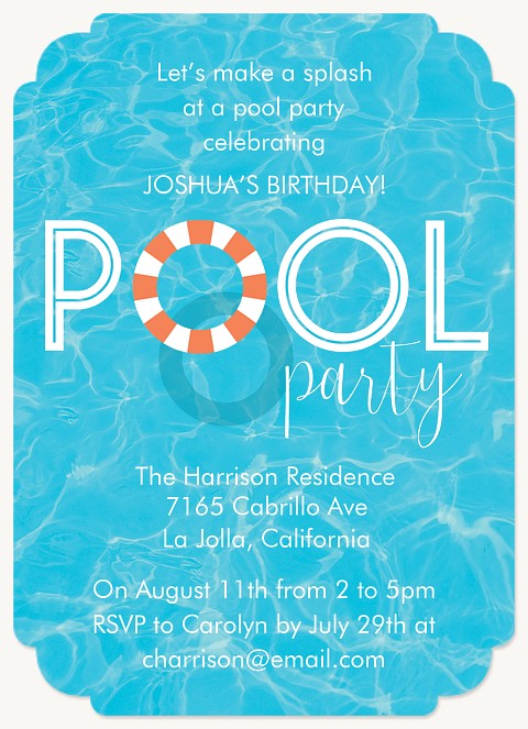 Make a Splash Summer Party Invitations