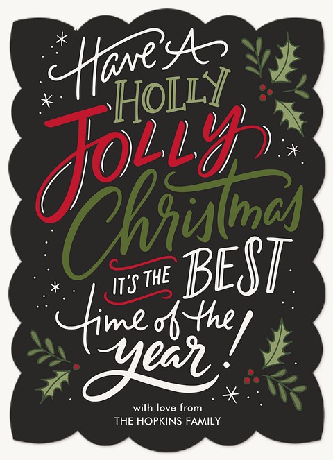 Jolly Greetings Photo Holiday Cards
