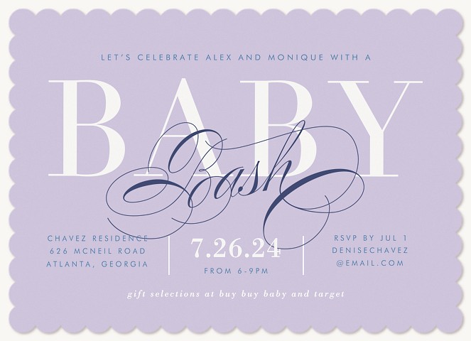 Baby Bash Baby Shower Invites