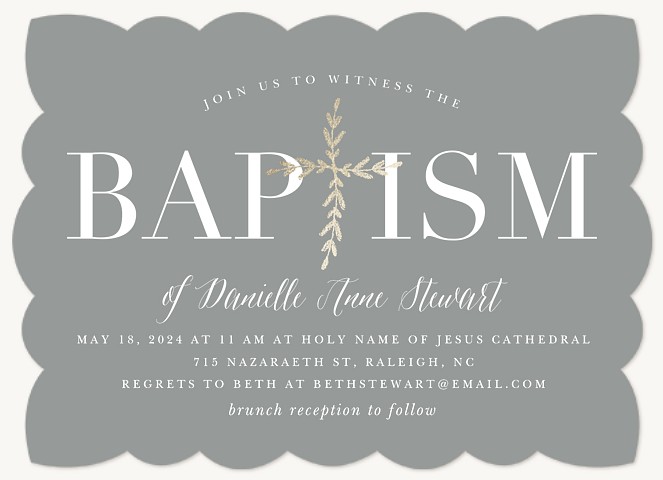 Baptismal Cross Baptisms & Christening Invitations