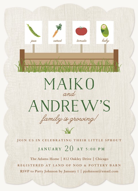 Tiny Sprout Baby Shower Invites