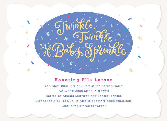 Twinkles & Sprinkles Baby Shower Invites