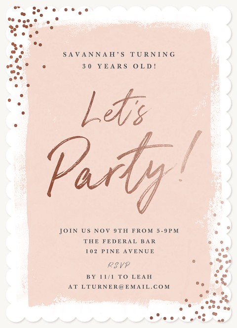 Blushed Rosé Party Invitations