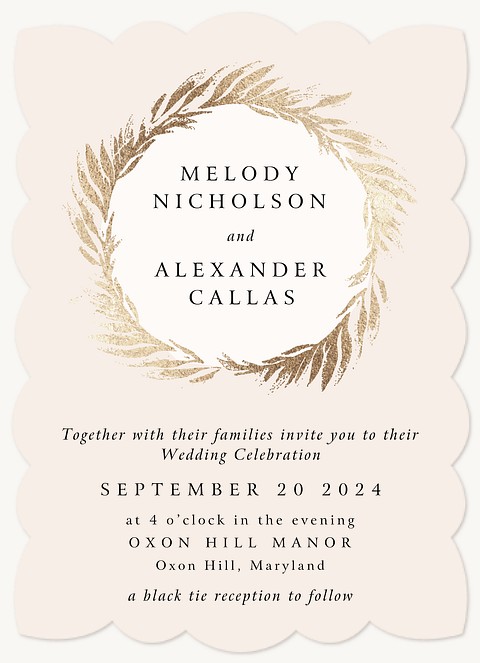 Laurel Wreath Wedding Invitations