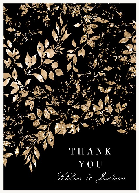 Glittering Foliage Thank You Cards 