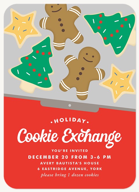 Cookie Charm Holiday Party Invitations