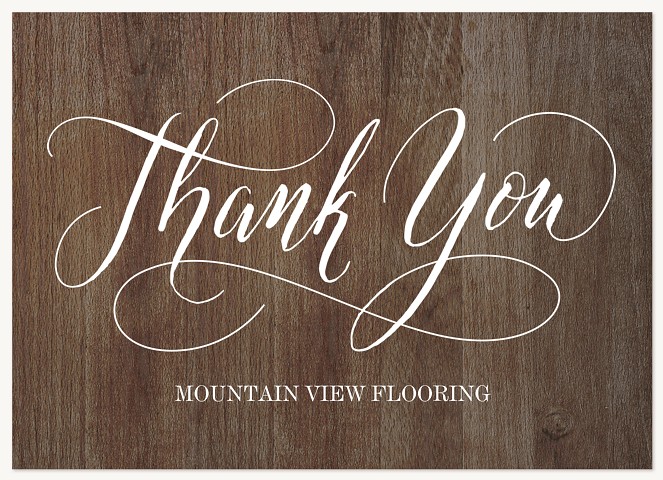 Rustic Chic Business Thank You Cards