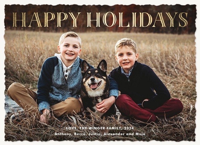 Glimmering Greeting Photo Holiday Cards