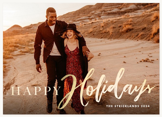 Grandly Written Photo Holiday Cards