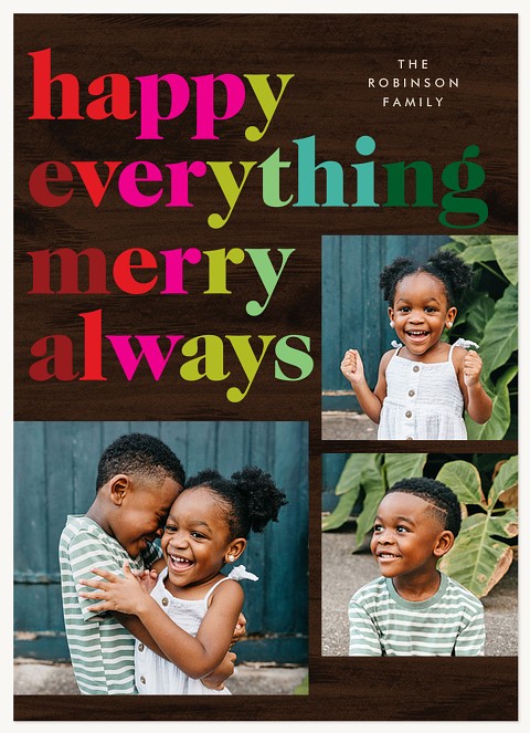 Everything Colorful Photo Holiday Cards