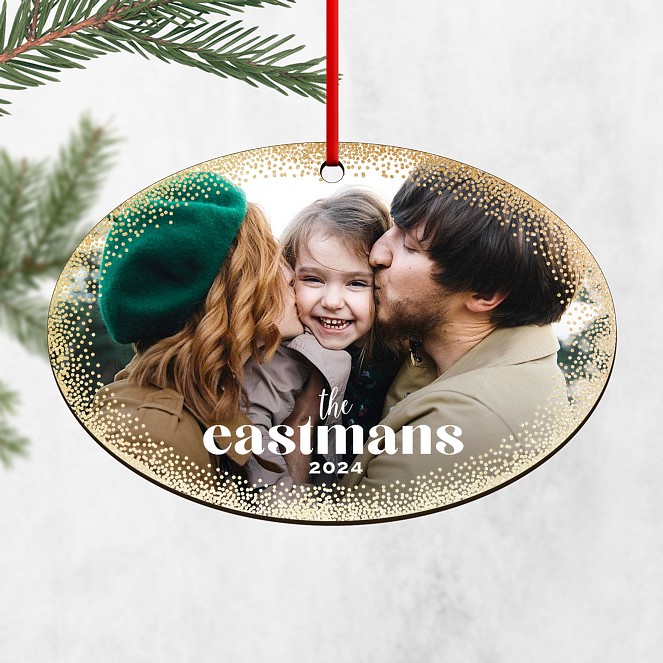 Sparkling Edges Personalized Ornaments