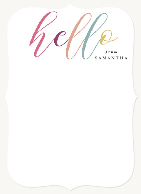 Colorful Hello Stationery