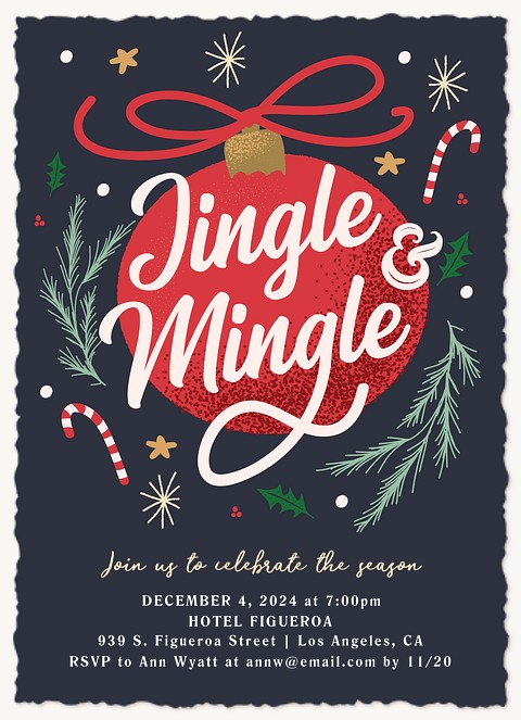 Jingle & Mingle Holiday Party Invitations