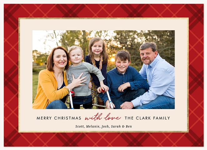 Traditional Tartan Personalized Holiday Cards