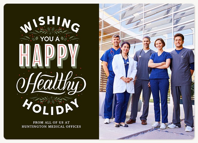 Happy Healthy Holiday Holiday & Christmas Magnet Cards