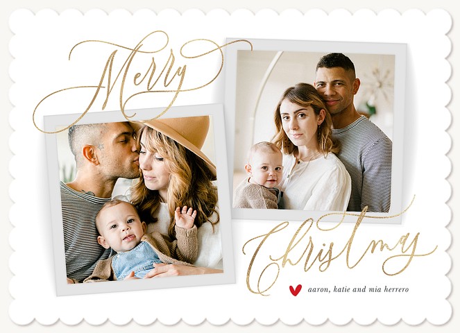 Elegant Snaps Personalized Holiday Cards