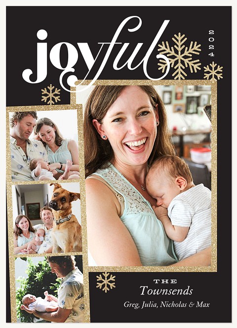 Joyful Filmstrip Personalized Holiday Cards