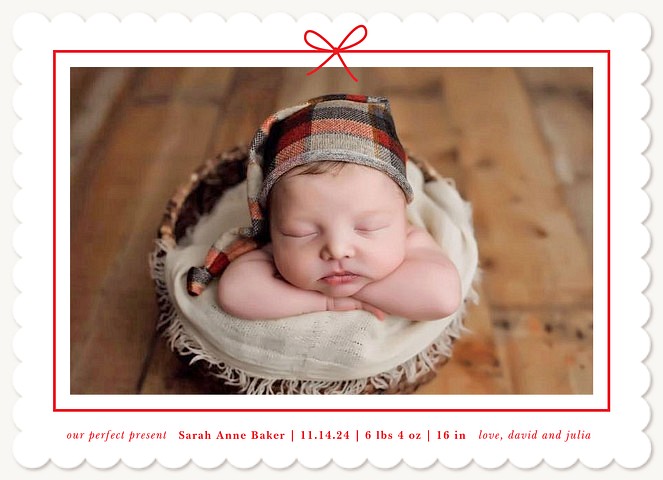 With a Bow on Top Personalized Holiday Cards