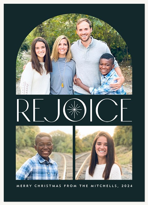 Rejoice Window Personalized Holiday Cards