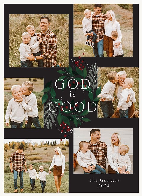God is Good Personalized Holiday Cards