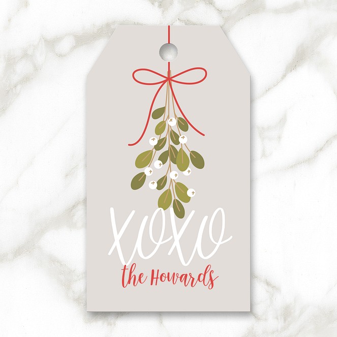 Merry Mistletoe Custom Gift Tags