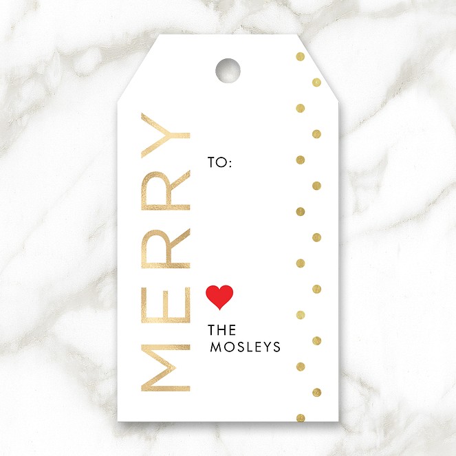 Modern Merry Custom Gift Tags