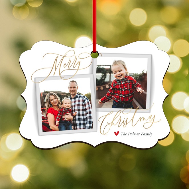 Simple Snapshots Personalized Ornaments