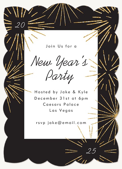 Fireworks Holiday Party Invitations