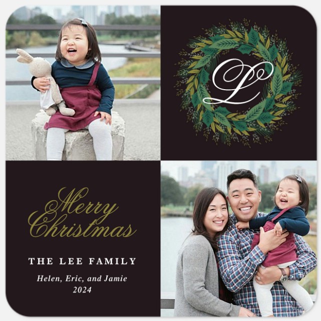 Freshcut Wreath Holiday Photo Cards