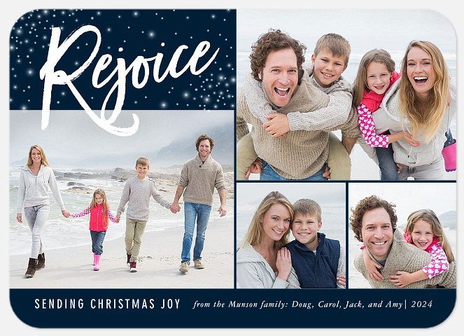 Starry Iridescence  Holiday Photo Cards