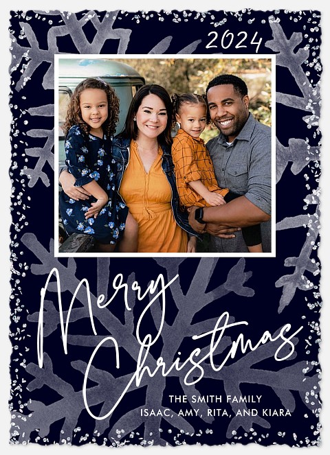 Twilight Flurry Holiday Photo Cards