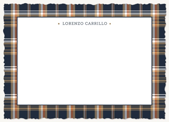 Distinguished Plaid Stationery