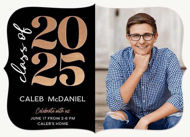 Bold Bronze Graduation Announcements