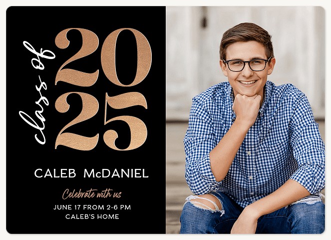 Bold Bronze Graduation Announcements