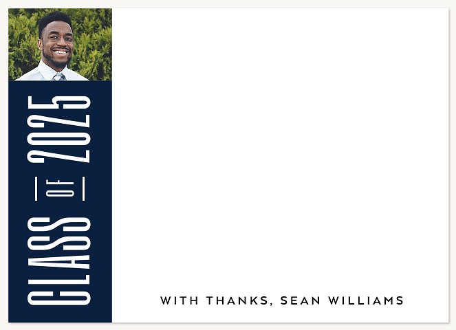 Graduate Sidebar Thank You Cards 