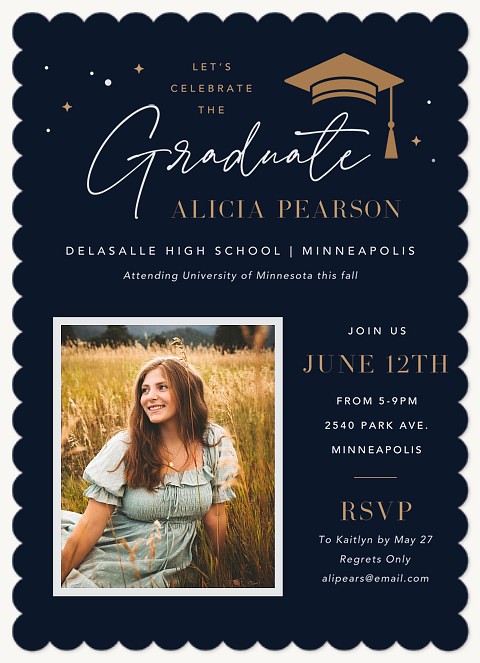 Grad Sparkles Graduation Invitations