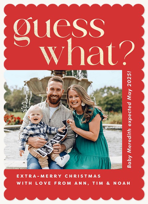 Guess What Personalized Holiday Cards