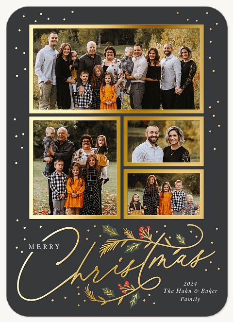 Shining Details Personalized Holiday Cards