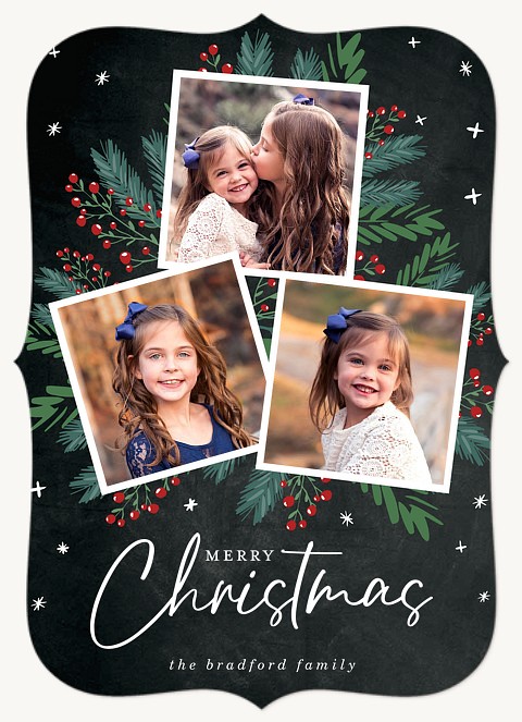 Floral Triangle Christmas Cards