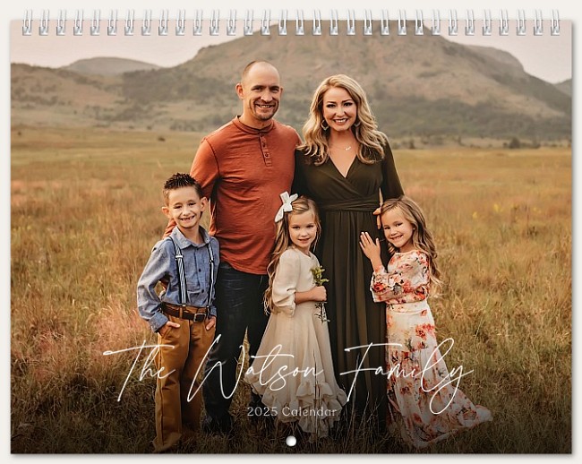 Modern Script Calendar Personalized Photo Calendars