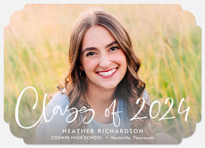 Soft Script Graduation Cards