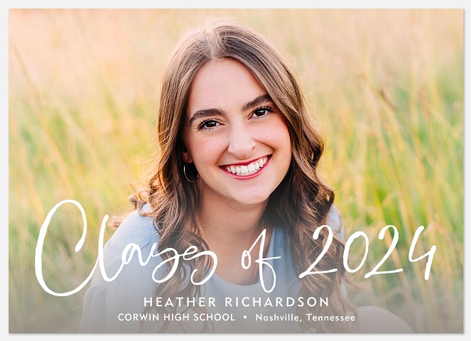 Soft Script Graduation Cards