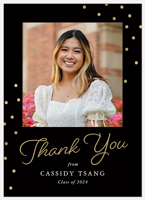 Confetti Portrait Thank You Cards 