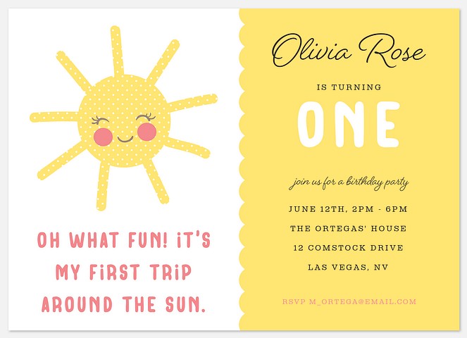 Sunny Birthday Kids' Birthday Invitations